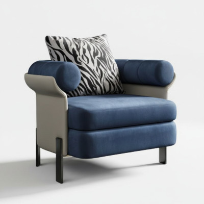 Sessel Lounge Designer Lehn Stuhl Polster Sofa 1 Sitzer Wohnzimmer Neu