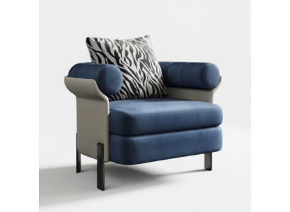 Sessel Lounge Designer Lehn Stuhl Polster Sofa 1 Sitzer Wohnzimmer Neu