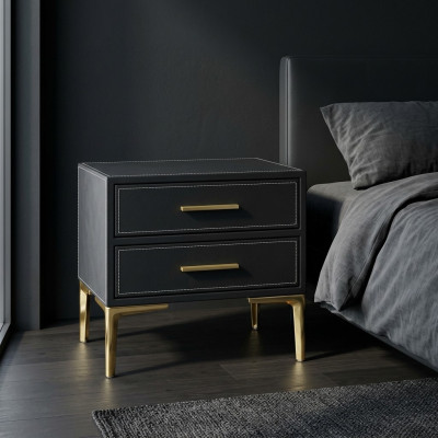 Nachttisch Luxus schwarz Schlafzimmer Neu Design Möbel Stil Modern