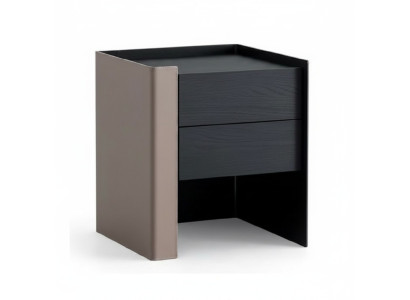Schwarzer Nachttisch Designer Nachtkonsole Schlafzimmer Holz Möbel Neu