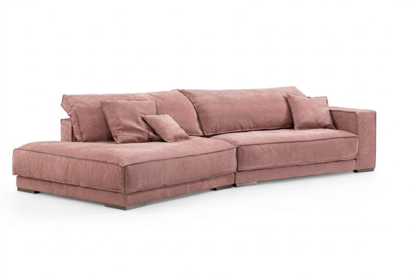 Rosa Big Sofa Couch xxl Stoffcouch Wohnzimmer Couchen 3-Sitzer Möbel