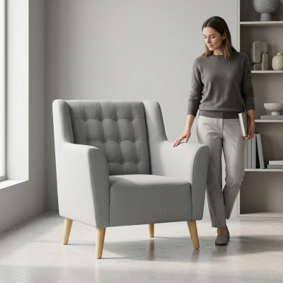 Sessel Chesterfield Couch Polster Möbel Einrichtung Sofa Einsitzer Neu