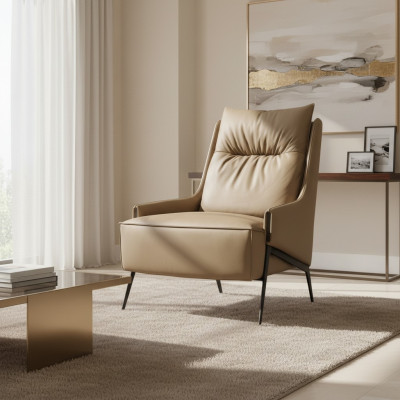 Sessel 1 Sitzer Kunstleder Lounge Luxus Polster Relax Möbel Design Couch