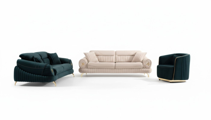 Wohnzimmer Polstermöbel Textil Sofagarnitur 331 Sitzer Modernes Sofa