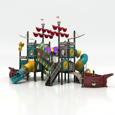 Spielplatz Schiff Turm Rutsche Outdoor Kunststoffschlitten Kinder Spielplätze