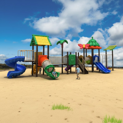 Spielplatz im Garten Spielplatz aus Kunststoff Dschungelspielplatz