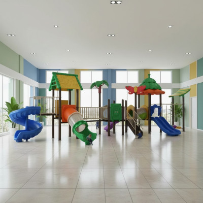 Spielplatz im Garten Spielplatz aus Kunststoff Dschungelspielplatz