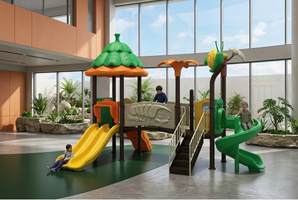 Spielplatz aus Kunststoff Dschungelspielplatz Turm Outdoor Spielturm