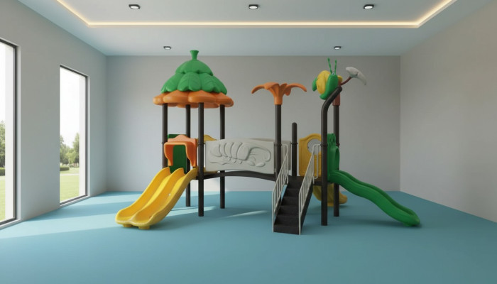 Spielplatz aus Kunststoff Dschungelspielplatz Turm Outdoor Spielturm