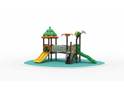 Spielplatz aus Kunststoff Dschungelspielplatz Turm Outdoor Spielturm