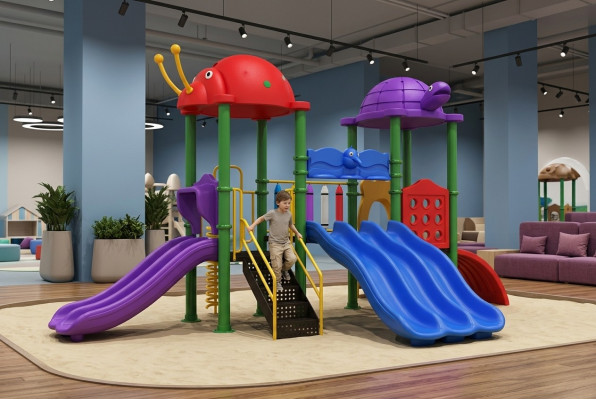 Spielplatz Unterhaltung für Kinder Spielturm mit Rutsche Dschungel-Stil