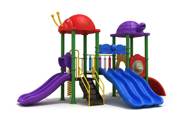 Spielplatz Unterhaltung für Kinder Spielturm mit Rutsche Dschungel-Stil