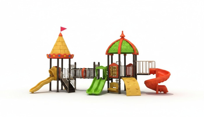Spielplatz Spielhaus Toys Outdoor Bunter Kinderanimation mit Rutschen