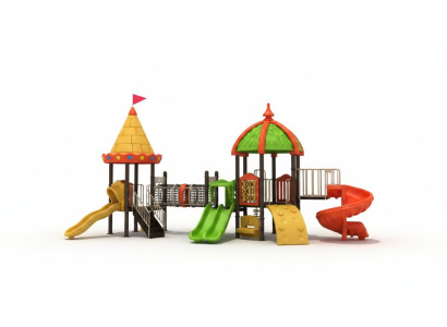 Spielplatz Spielhaus Toys Outdoor Bunter Kinderanimation mit Rutschen