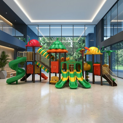 Spielplatz aus Kunststoff Kinderanimation Aktivitäten Freien Kinder Spielplätze