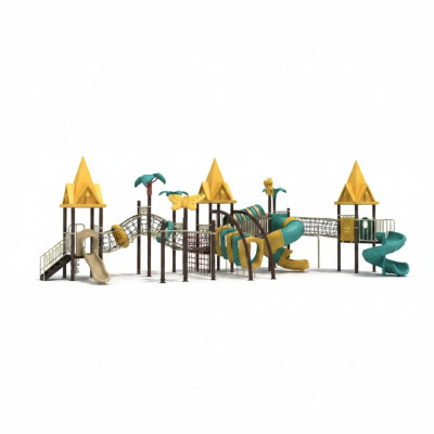 Spielplatz im Freien für Kinder Spielplatz Rutschen Kinderkletterwand