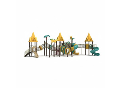 Spielplatz im Freien für Kinder Spielplatz Rutschen Kinderkletterwand
