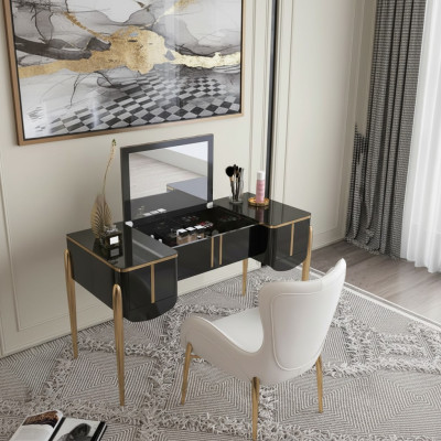 Modern Schminktisch Spiegel Luxus Konsole Kommode Schlafzimmer Neu