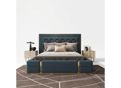 Modern Betten Luxus Schlaf Zimmer Neu Bett Design Luxus Blau Doppelbet