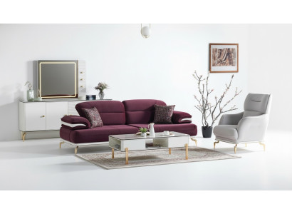 Luxus Sofagarnitur Set Wohnzimmer Sofa set Sofagarnitur 3+1+Couchtisch Modern