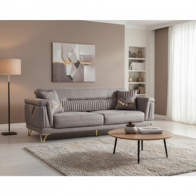 Sofa Couch Polster 3 Sitzer Textil Sofas Couchen Wohnzimmer Luxus Sofa 3er