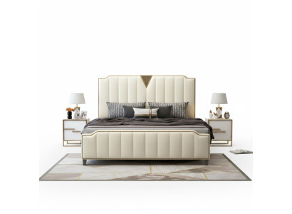 Doppelbett Schlafzimmer Betten Luxus Doppel Bett Beige Einrichtung Möbel