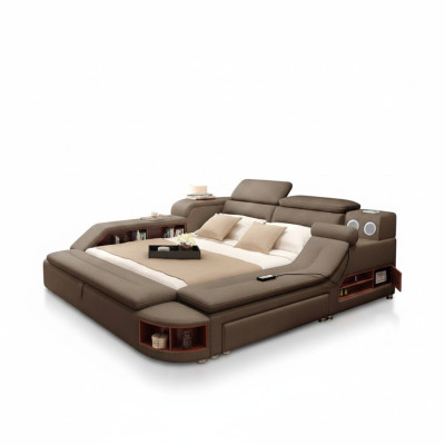 Luxus Bett 180x200 Multifunktion Schlafzimmer Liege Regale Neu