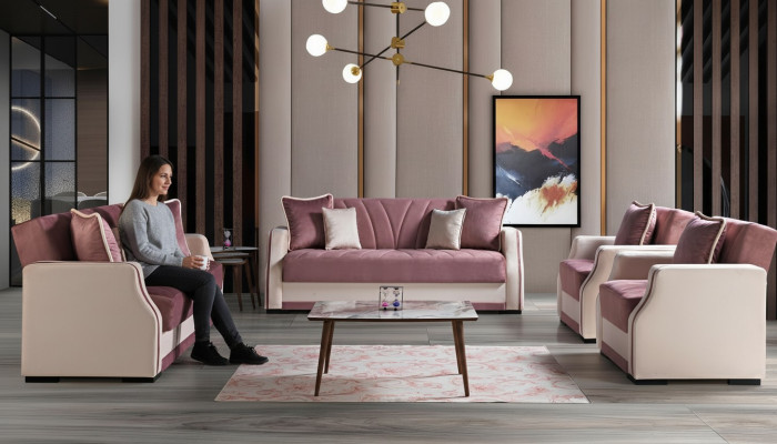 Luxus Sofagarnitur Komplett Couch Sofa Modern Garnitur Wohnzimmer Relax 3+2+1+1 Neu