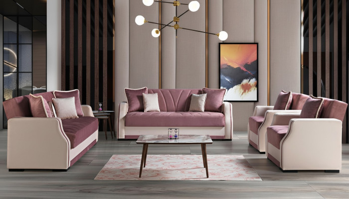 Luxus Sofagarnitur Komplett Couch Sofa Modern Garnitur Wohnzimmer Relax 3+2+1+1 Neu