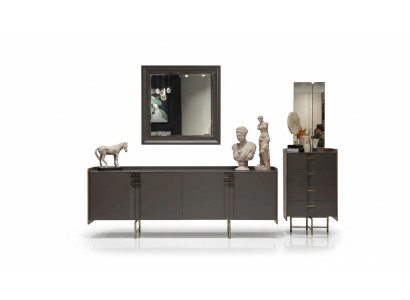 Modern Anrichte Sideboard Anrichte mit Spiegel Unterschrank Luxus Möbel Neu