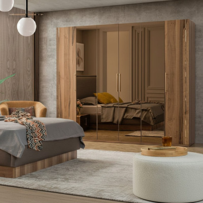 Kleiderschrank Schränke Schrank Design Holz Schlafzimmer Modern Möbel Neu