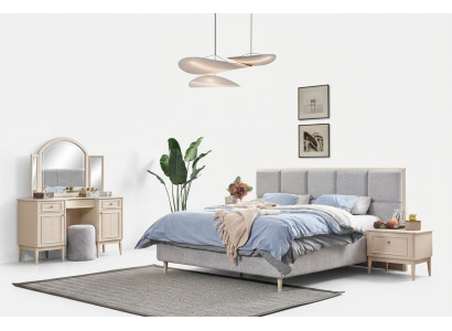 Komplett Schlafzimmer Möbel Set Bett 2x Nachttisch Schminktisch 4tlg Neu