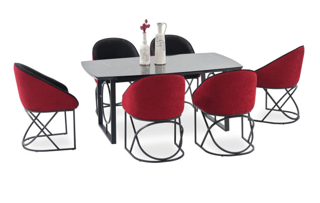 Luxus Tische Esszimmer Metall Esszimmertisch Moderner Möbel Schwarz Edelstahl