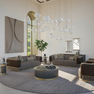 Sofagarnitur 4tlg Textil Sofa Dreisitzer Polster Sessel Neu Zweisitzer Sofa