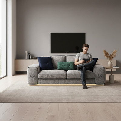 Luxus Couch Polstermöbel Polster Sofa Textil Couchen Wohnzimmer Neu Zweisitzer