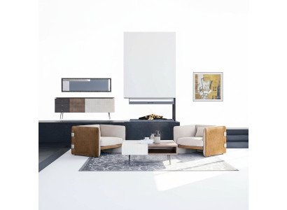 Wohnzimmer Set 3tlg 2x Beige Sessel Polstermöbel Luxus Holz Couchtisch