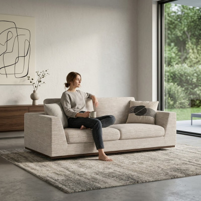 Polstermöbel Zweisitzer Sofa Design Wohnzimmer Einrichtung Modern Textil