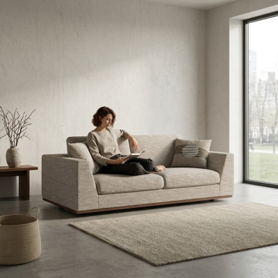 Design Polstersofa Wohnzimmer Zweisitzer Sofa Couch Polstermöbel Textil Neu