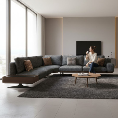 Luxus Ecksofa L Form Neu Modern Garnitur Wohnzimmer Polstermöbel Einrichtung