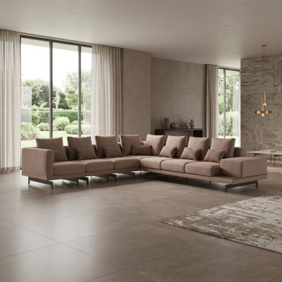 Polstersofa L-Form Wohnzimmer Luxus Eck Garnitur Neu Textil Einrichtung