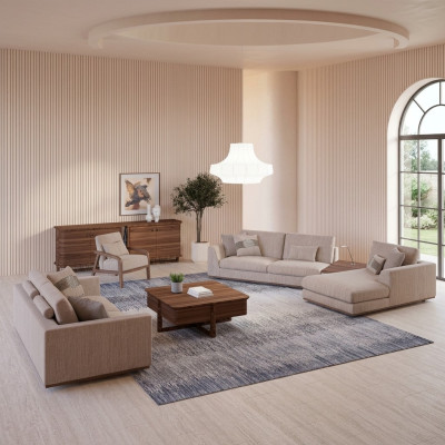 Luxus Sofagarnitur Ecksofa L-Form Zweisitzer Sofa Luxus Sessel Polstermöbel
