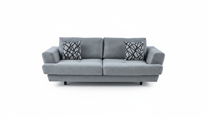 Wohnzimmer Design 3-Sitzer Grau Sofa Modern Luxus Stoffsofa Exclusive