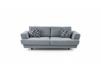 Wohnzimmer Design 3-Sitzer Grau Sofa Modern Luxus Stoffsofa Exclusive