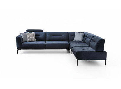 L-Form Luxus Wohnzimmer 4-Sitzer Stoffsofa Ecksofa Modern Design