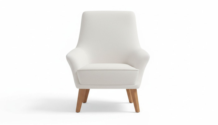 Weißer Polstersessel Designer Wohnzimmer Möbel Luxuriöser Einzel Sessel