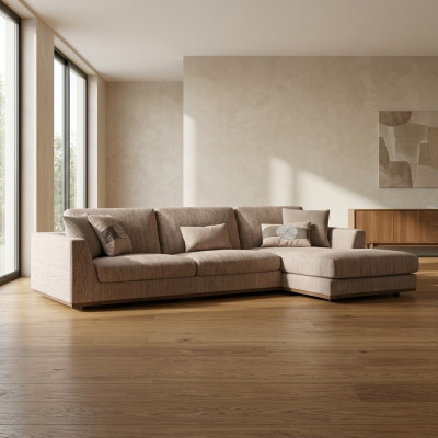 Polstermöbel Beige Ecksofa Luxus Sofa Couch L-Form Relax Polstersofa Wohnzimmer