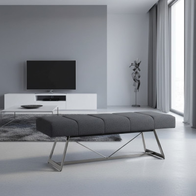 Designer Bank Polsterbank Modern Hocker Sitzmöbel Sitzbänke Stoff Neu Möbel