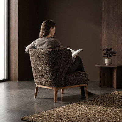 Sessel Couch Polster Sitz Designer Textil Wohnzimmer Couchen Neu Einrichtung