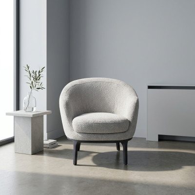 Designer Luxus Grau Sessel Polster Couch Sitz Modern Textil Polstermöbel