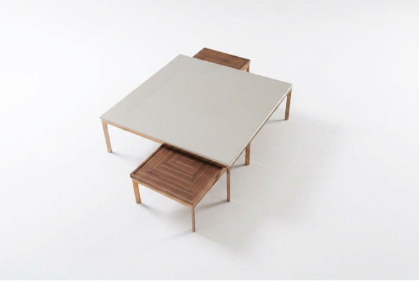 Wohnzimmer Set Komplett 3tlg Modern Neu Couchtisch mit 2x Beisteltisch